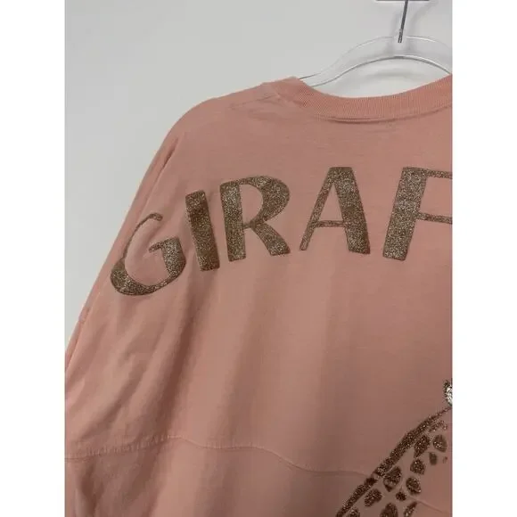Busch Gardens Spirit Jersey Women’s Small Top Shirt Giraffe Sparkle Glitter - Picture 3 of 10